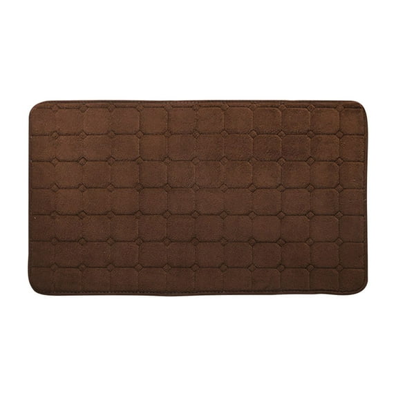 Home Gifts Matoen Bathroom Rug Mat, Extra Soft and Absorbent Non Slip Plush Floor Carpet Brown 19.6x31.5 Inch