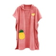 thumbnail image 1 of Home Gifts Matoen Coral Velvet Adult Wearable Bath Towel, Female Hooded Cloak, Bathrobe, Soft and Absorbent Household Bath Towel, Bath Towel 33.5x45.3inch, Pink, 1 of 4