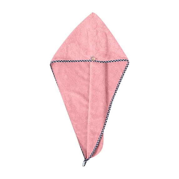 Home Gifts Matoen Coral Velvet Hair Towel, Dry Hair Towel, Dry Hair Cap, Water Absorbing, Thickened Headband, Pink, 8.3x23.6inch