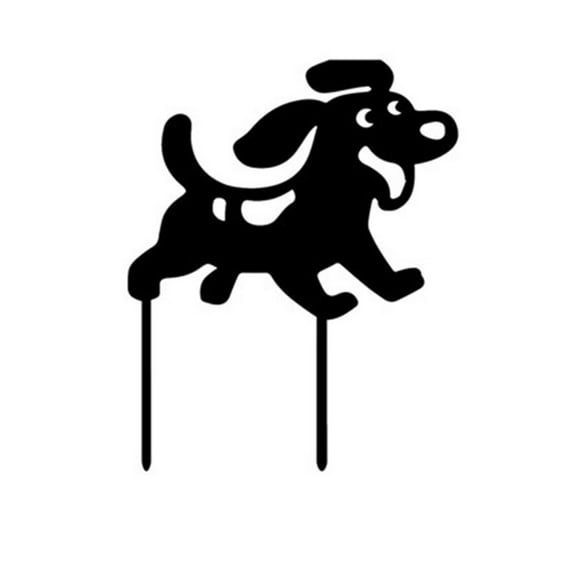 Home Gifts Matoen Courtyard Stake Decoration Yard Garden Outdoor Metal Art Dog Silhouette Decoration Steel Dogs Statue Adorable ornament Gift