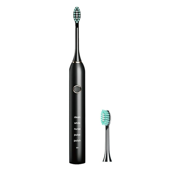 Home Gifts Matoen Electric Toothbrush for Adults & Kids, Rechargeable Toothbrushes, 2 Brush Heads, 4 Modes Fast Charge for 30 Days, Black