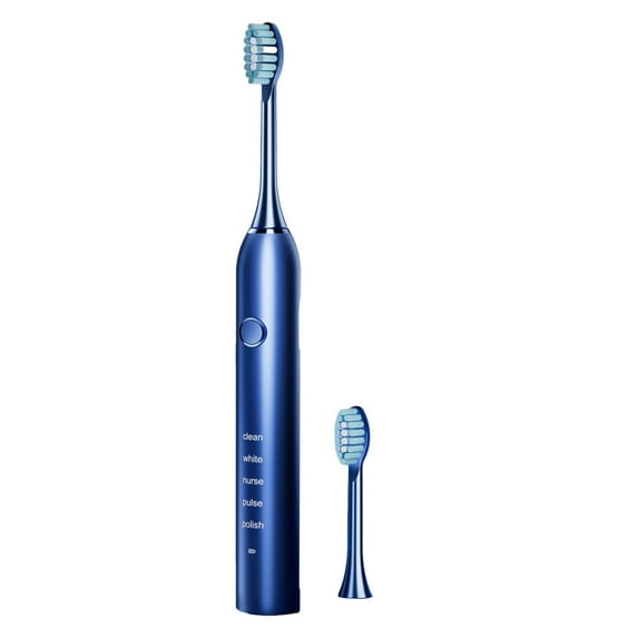 Home Gifts Matoen Electric Toothbrush for Adults & Kids, Rechargeable Toothbrushes, 2 Brush Heads, 4 Modes Fast Charge for 30 Days, Blue