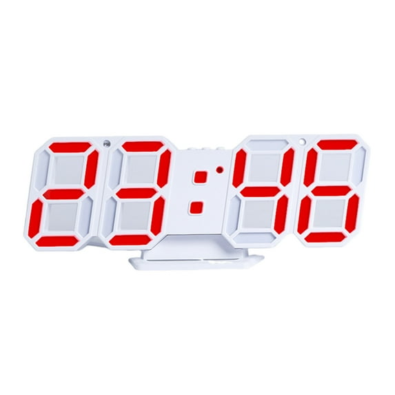 Home Gifts Matoen LED Digital Desk Clock, Table Wall Clocks Brightness Adjustable Desktop Alarm Clock for Office Home Living Room Red