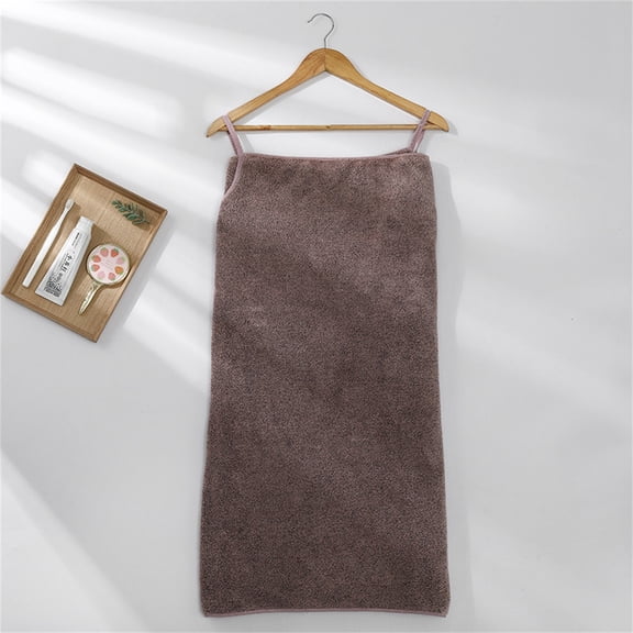 Home Gifts Matoen Ultra Soft Wearable Bath Towel, Plus Size Coral Velvet Absorbent Women's Thickened Bath Wrap Towel Quick Dry 29.5x55inch Army Brown