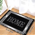 thumbnail image 1 of Home Glitter Border Design Soft Small Velvet Area Rugs Non Slip Indoor Floor Carpet for Living Room Bedroom Decor, 1 of 5