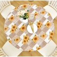 thumbnail image 1 of Home Goods Indoor Outdoor Decor Round Fitted Tablecloth Elastic Edge Waterproof Dining Table Cover Sunflowers Pattern Tablecloth, 1 of 5