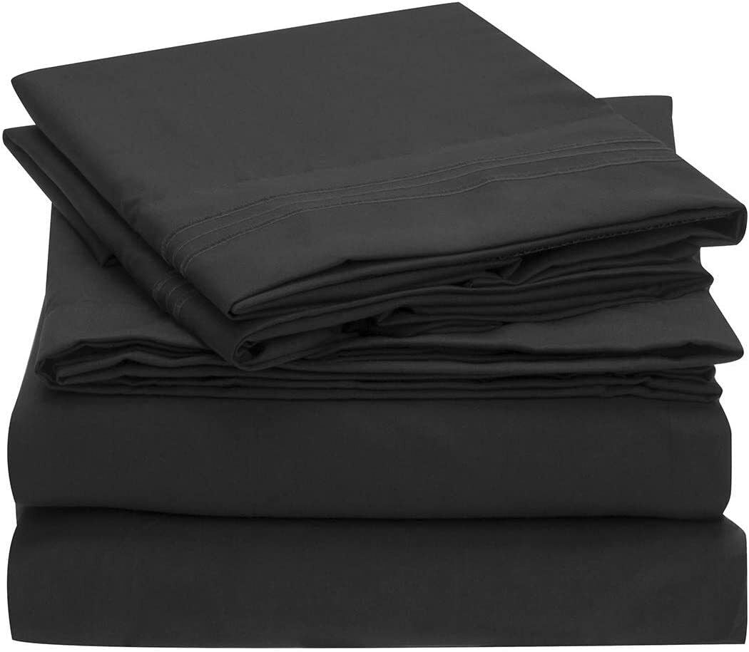 Home Goods Luxury Bamboo Sheet Set Soft Hypoallergenic Deep Pocket 4 Pc Set