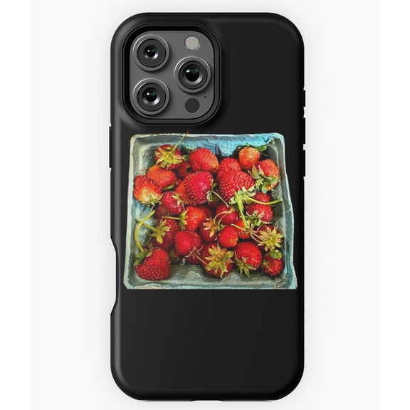 Home Grown Fresh Picked Strawberries Phone Case for iPhone 16 15 14 13 12 11 Pro Max