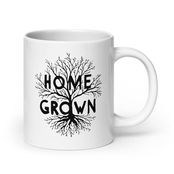 Home Grown Mug Rustic Farmhouse Coffee Cup with Tree of L1ife Homesteader Gift