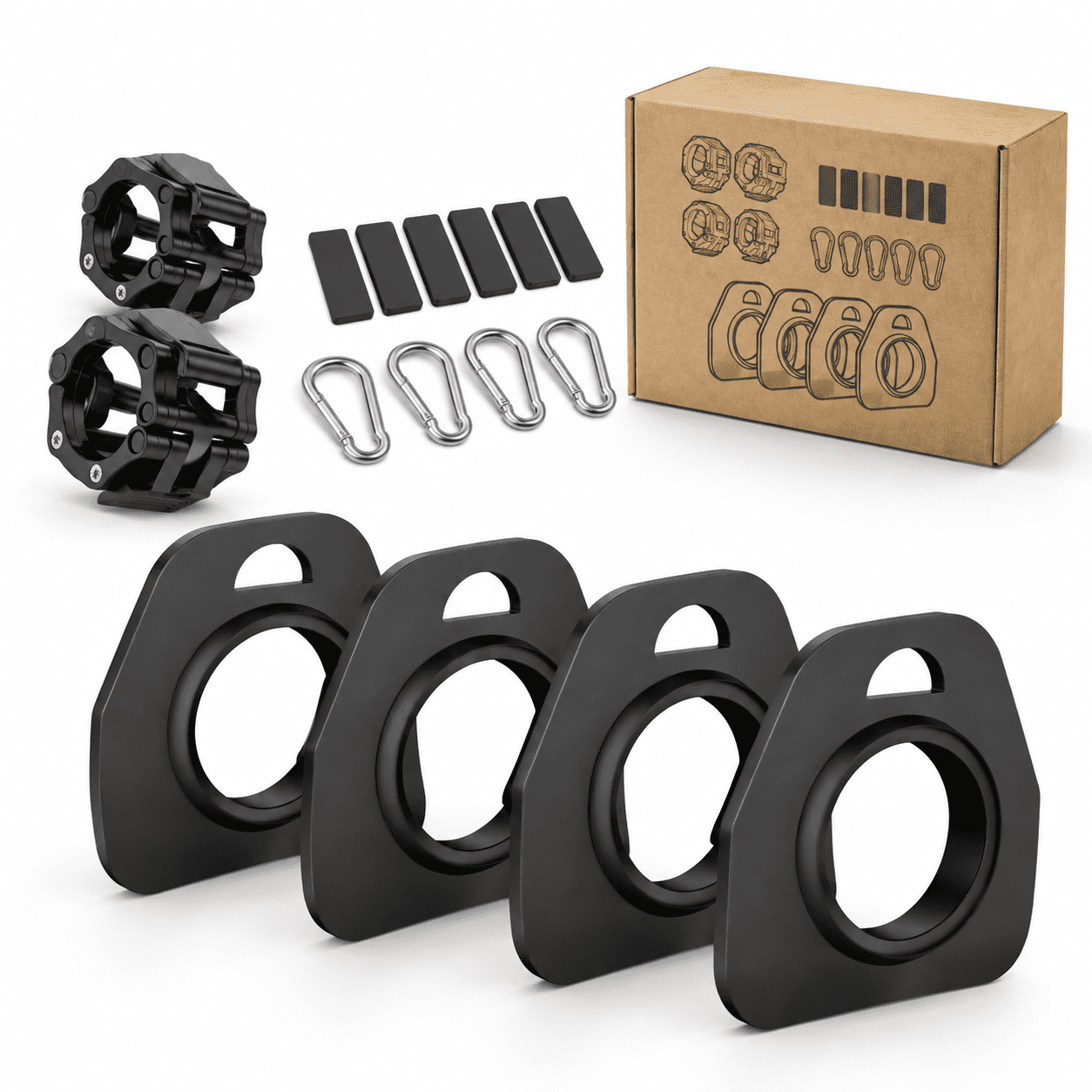 Home Gym Clips Convert Dumbbells To Barbell Turn Bars Into Landmines T ...