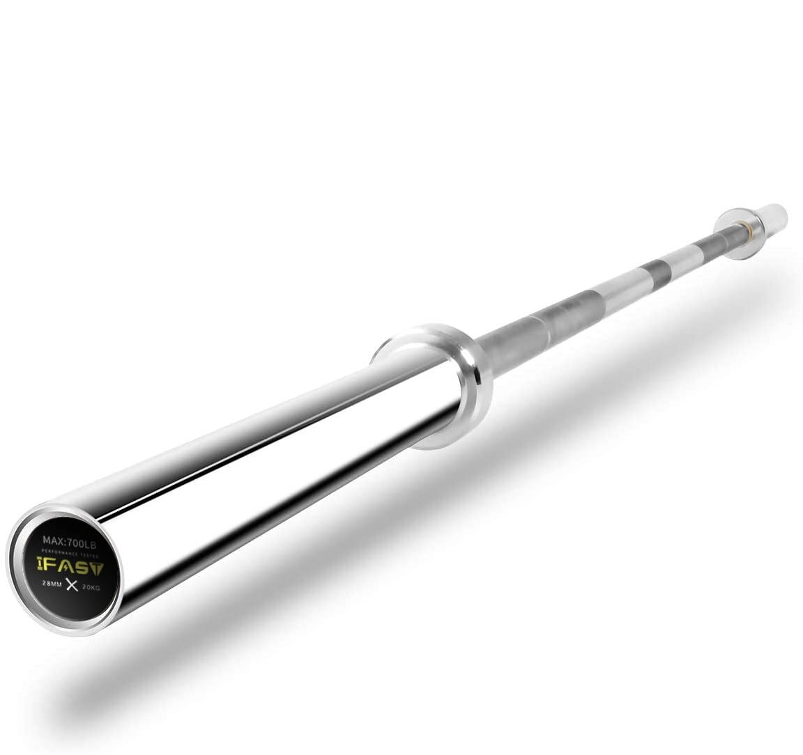 Home Gym Equipment, Barbell Bar for 2" Olympic Plates, Home Gym Weightlifting Bar 4Ft Solid Weight Bar 5Ft Fitness Training Curl Barbell 7.2Ft, Silver Exercise Equipment,Fitness Equipment