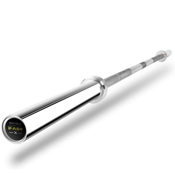 Home Gym Equipment, Barbell Bar for 2" Olympic Plates, Home Gym Weightlifting Bar 4Ft Solid Weight Bar 5Ft Fitness Training Curl Barbell 7.2Ft, Silver Exercise Equipment,Fitness Equipment