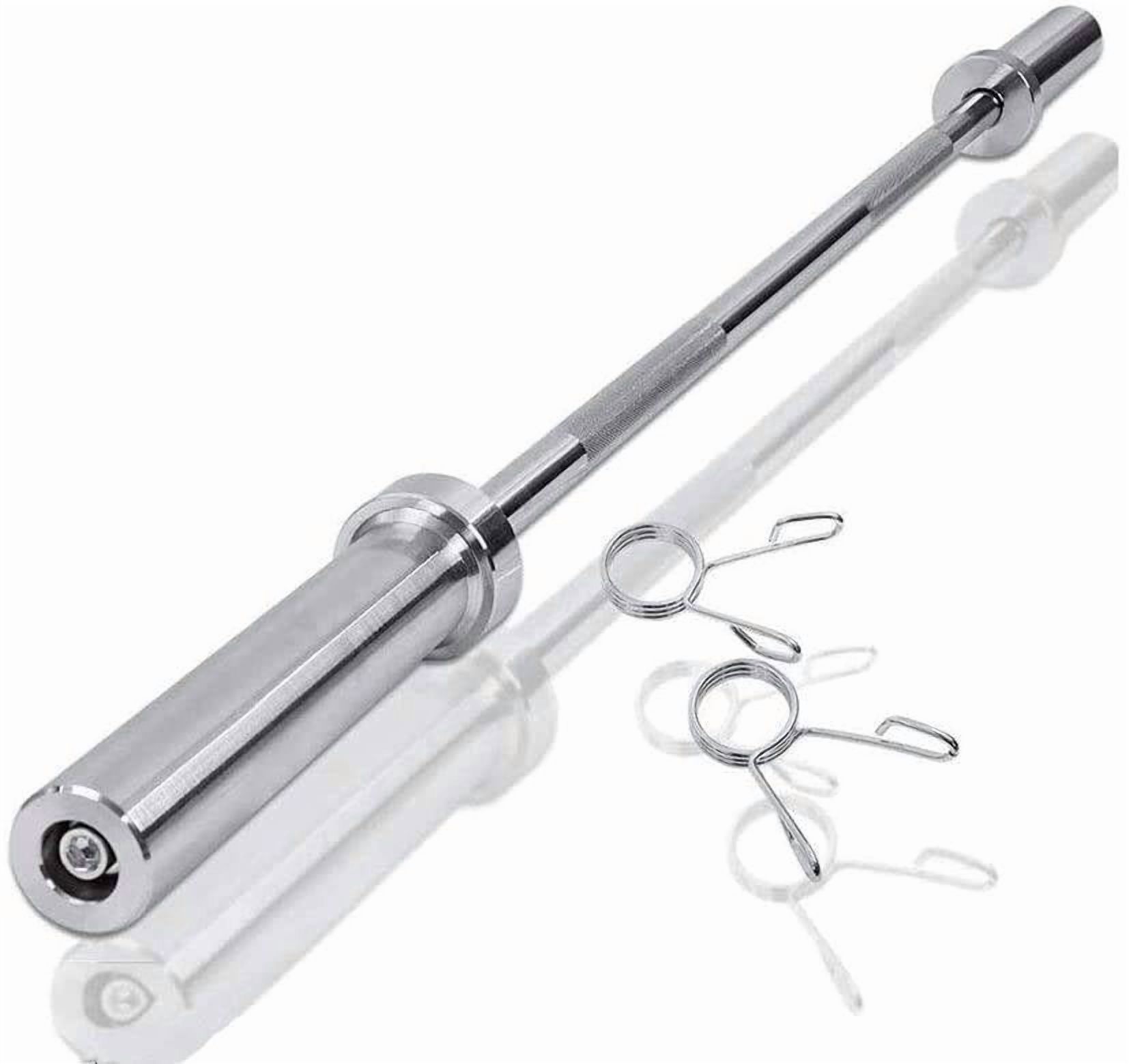 Home Gym Equipment, Barbell Bar for 2" Olympic Plates, Home Gym Weightlifting Bar 4Ft Solid Weight Bar Fitness Training Curl Barbell, Silver Exercise Equipment,Stainless Steel Fitness Equipment