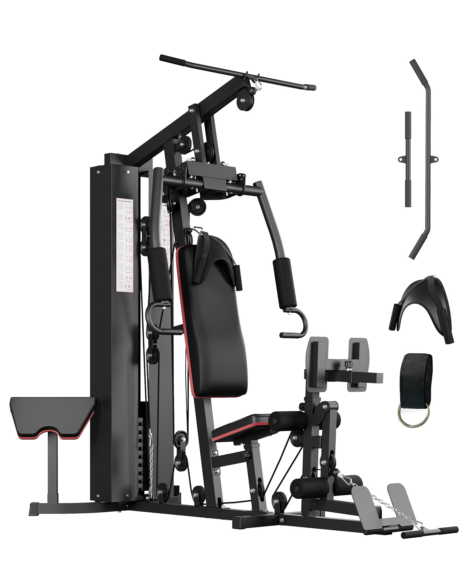 Home Gym Equipment Machine, Full Body Workout Machine with 150LBS ...