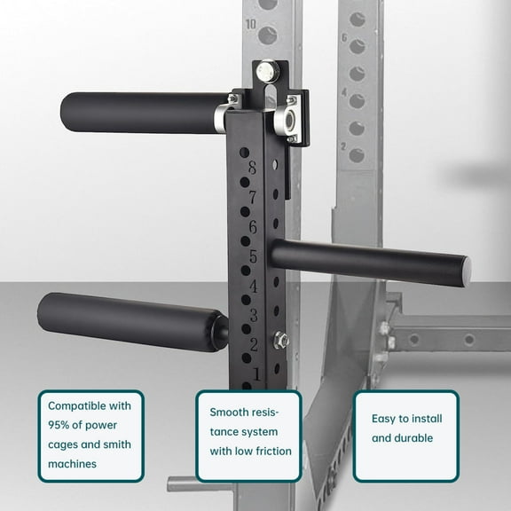 Home Gym Leg Machine Attachment: Adjustable Extension & Curl for Squat Rack - Leg Training Equipment