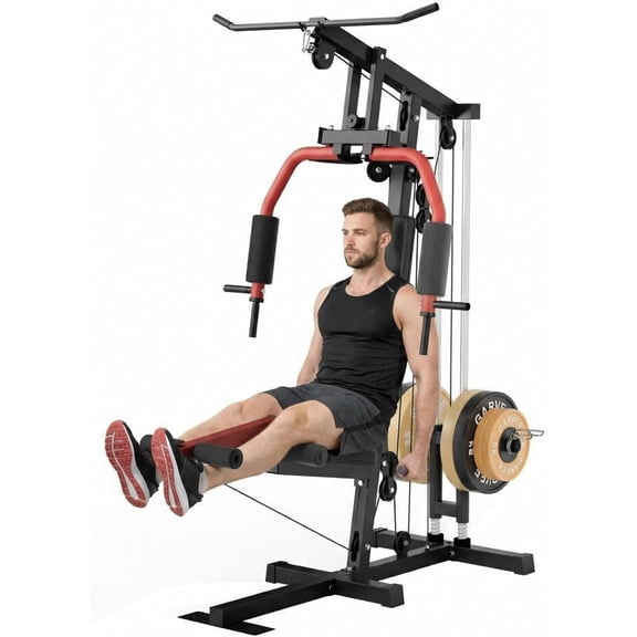 Home Gym Machine, Weight Machines for Home Gym Full Body Workout Strength Training Equipment with Chest Press, Leg Extension, LAT Pulldown and Cable System