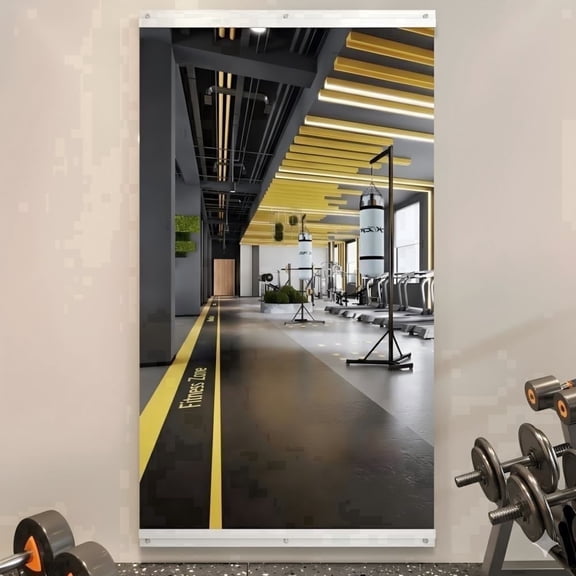 Home Gym Mirror, 30x60 inch-1PCS, Tempered Glass Frameless Full Length Body Workout Mirror