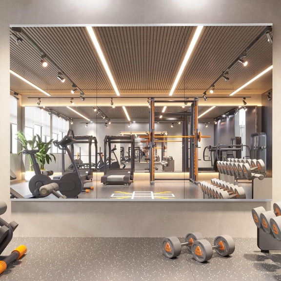 Home Gym Mirror, 65X24 Inch(Each)-3Pack Large Frameless Tempered Glass Full Body Wall Mounted Mirror for Gym, Yoga, Exercise, Dance Studio