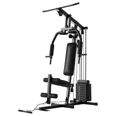Home Gym Station, Multifunctional Gym Equipment Workout Station with 100LBS Weight Stack,All in One Workout Machine for Lat Pulldown, Leg Extensions, Preacher Bicep Curls