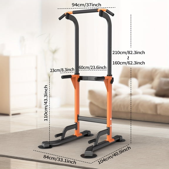 Home Gym Strength Training Fitness Workout Station for Chin-Ups, Push-Ups, Pull-Ups, Dip-Ups - 330LBS Capacity