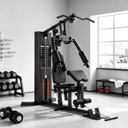 MITONOS Home Gym System,140lbs Weight Stack Workout Station,All in One Home Gym Equipment with Pulley System for Full Body Strength Training