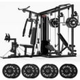 thumbnail image 1 of Home Gym System Workout Station, Multifunction Smith Machine with 150LB Weight Stack, Leg Press, LAT Station for Full Body Strength Training, 1 of 10