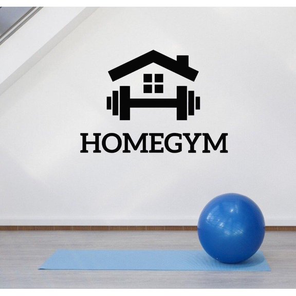 Home Gym Wall Decal Fitness Motivation Sports Room Wall Stickers Bedroom Art Murals Removable Home Decor 58x40cm