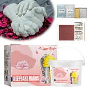 Home Hand Casting Kit for Couples or Family with Mounting Plaque | Anniversary DIY Gifts Her & Him, Keepsake Sculpture Wedding Kids