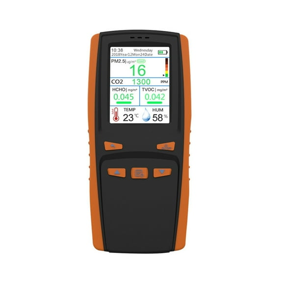 Home Hand-held Air Quality Detector Detects Carbon Dioxide, Dust, PM2.5 And Formaldehyde HCHO