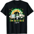 thumbnail image 1 of Home Health Nurse Squad Rainbow Shamrock Patrick's Day T-Shirt, 1 of 5