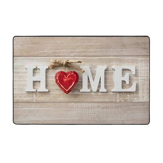 Home Heart Shaggy Area Rug, Rugs for Living Room Bedroom Non Slip Door Mat Indoor Carpet Machine Washable Nursery Home Decor Floor Mats for Entryway 60x39in-#