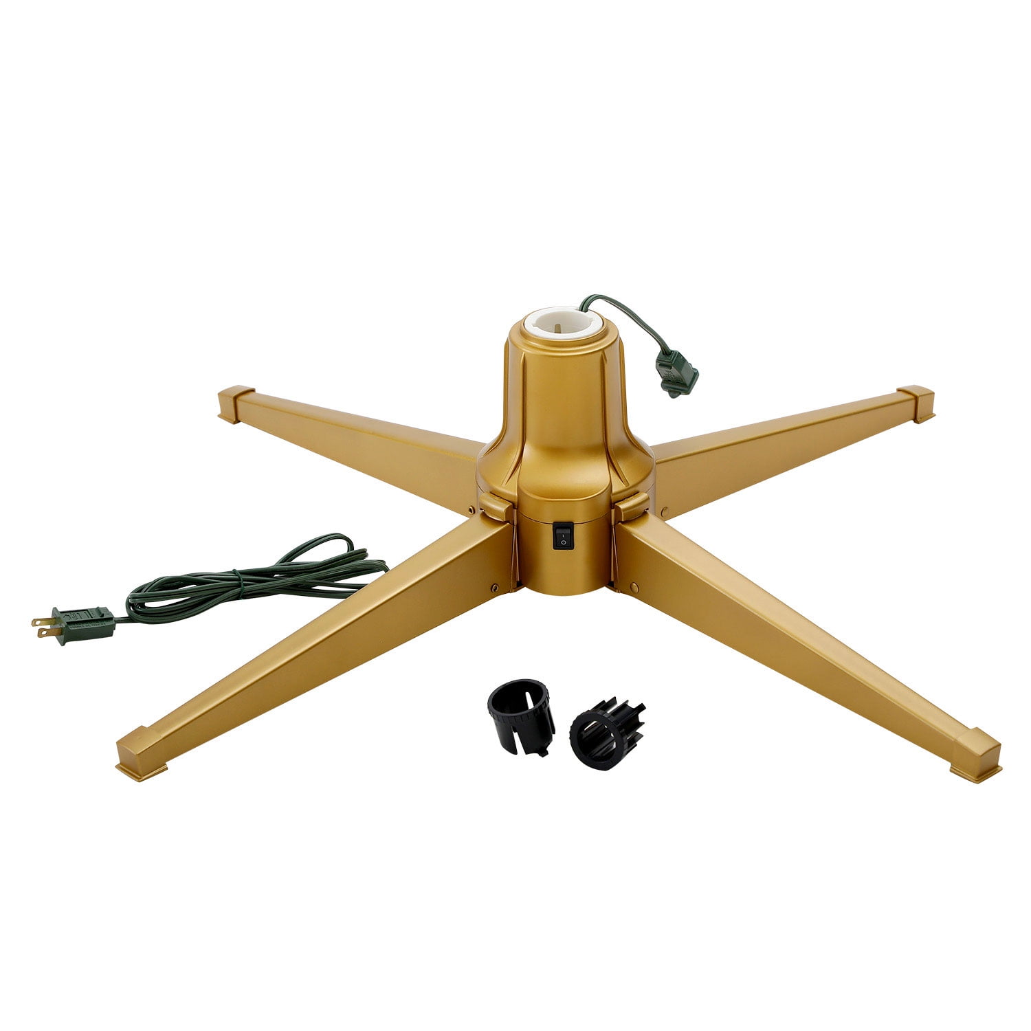 Gold Rotating Metal Stand for Artificial Christmas Trees up to 7.5 Feet
