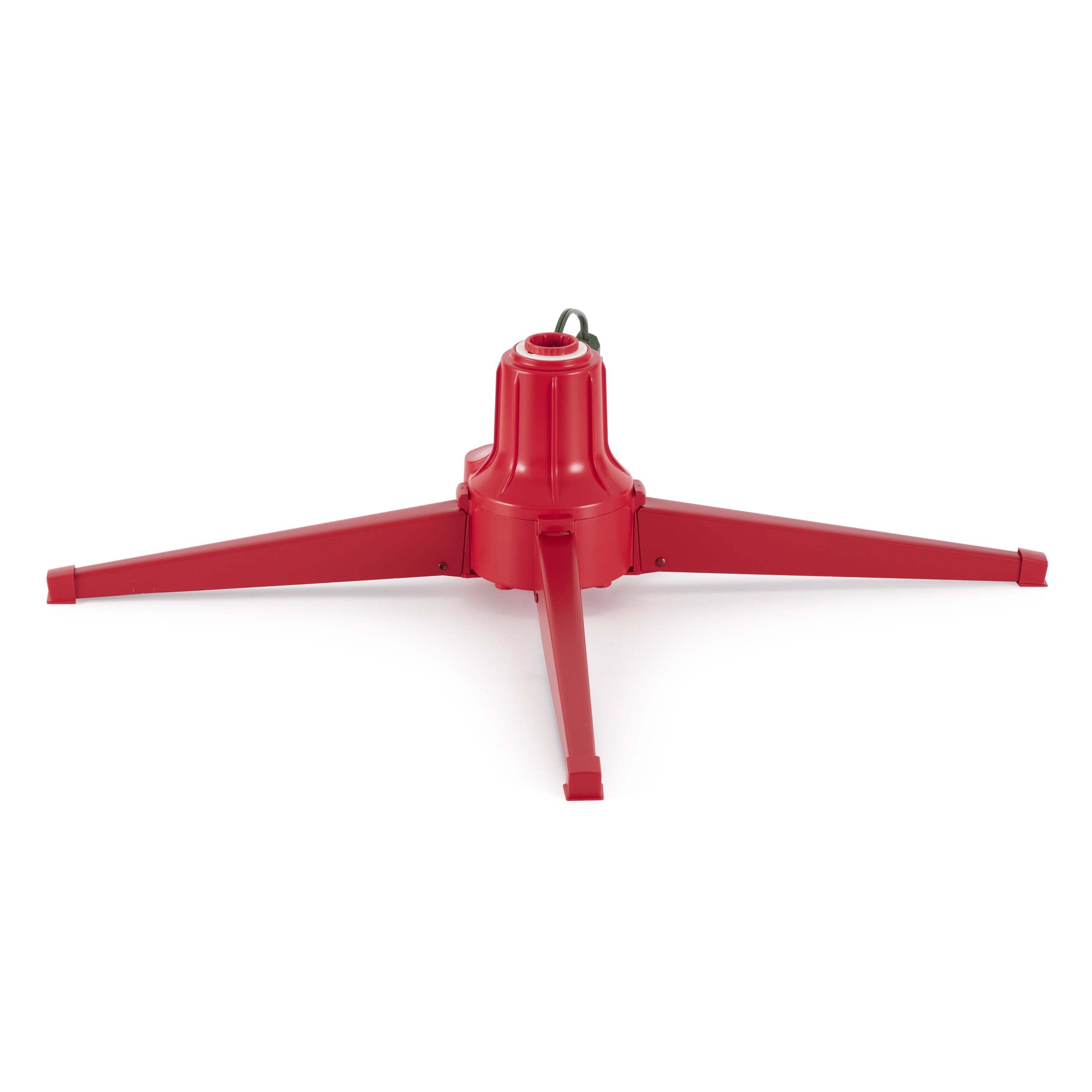 Home Heritage 11.5 Inch Artificial Christmas Tree Rotating Stand, Red