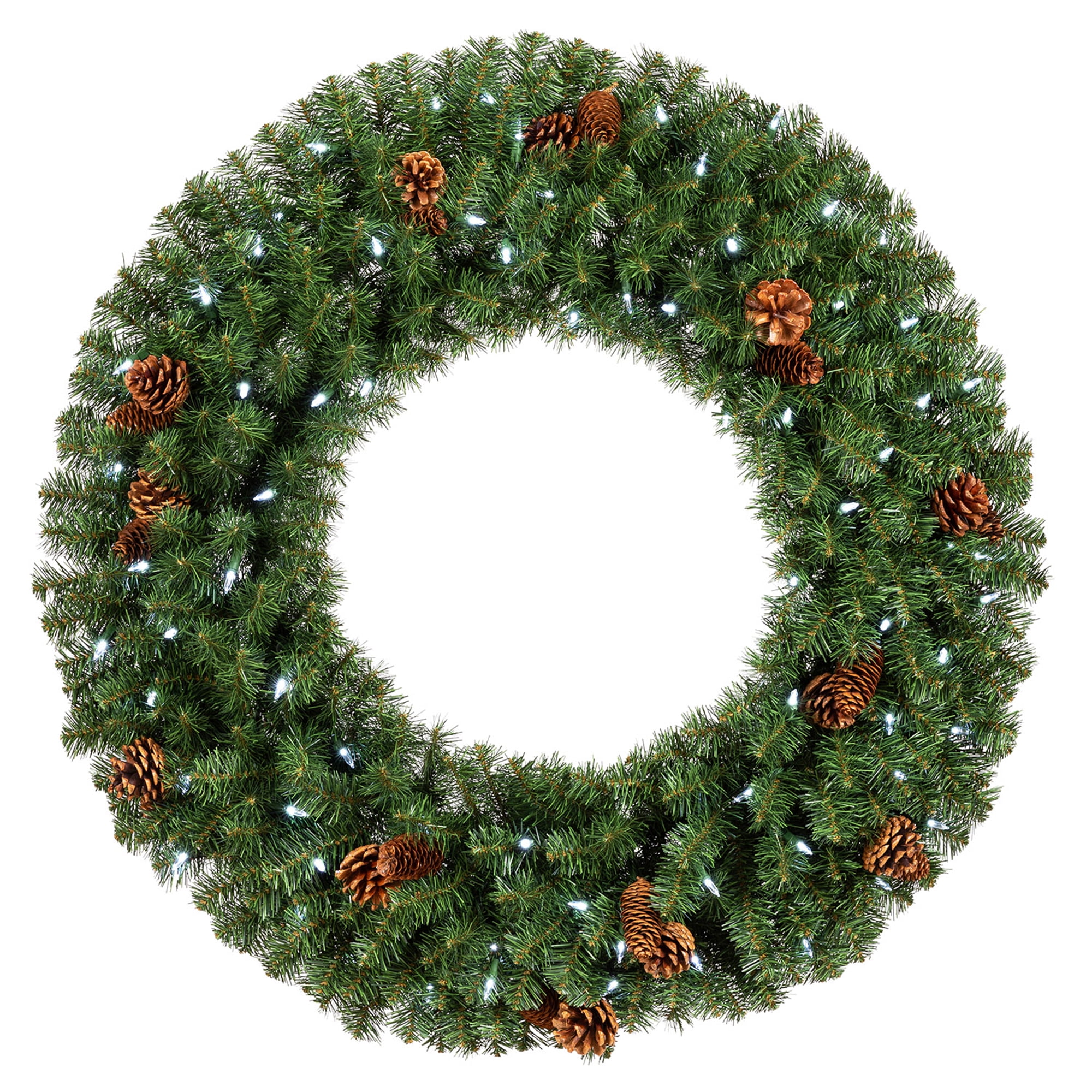 Home Heritage 27" Artificial Christmas Wreath Prelit LED Lights and