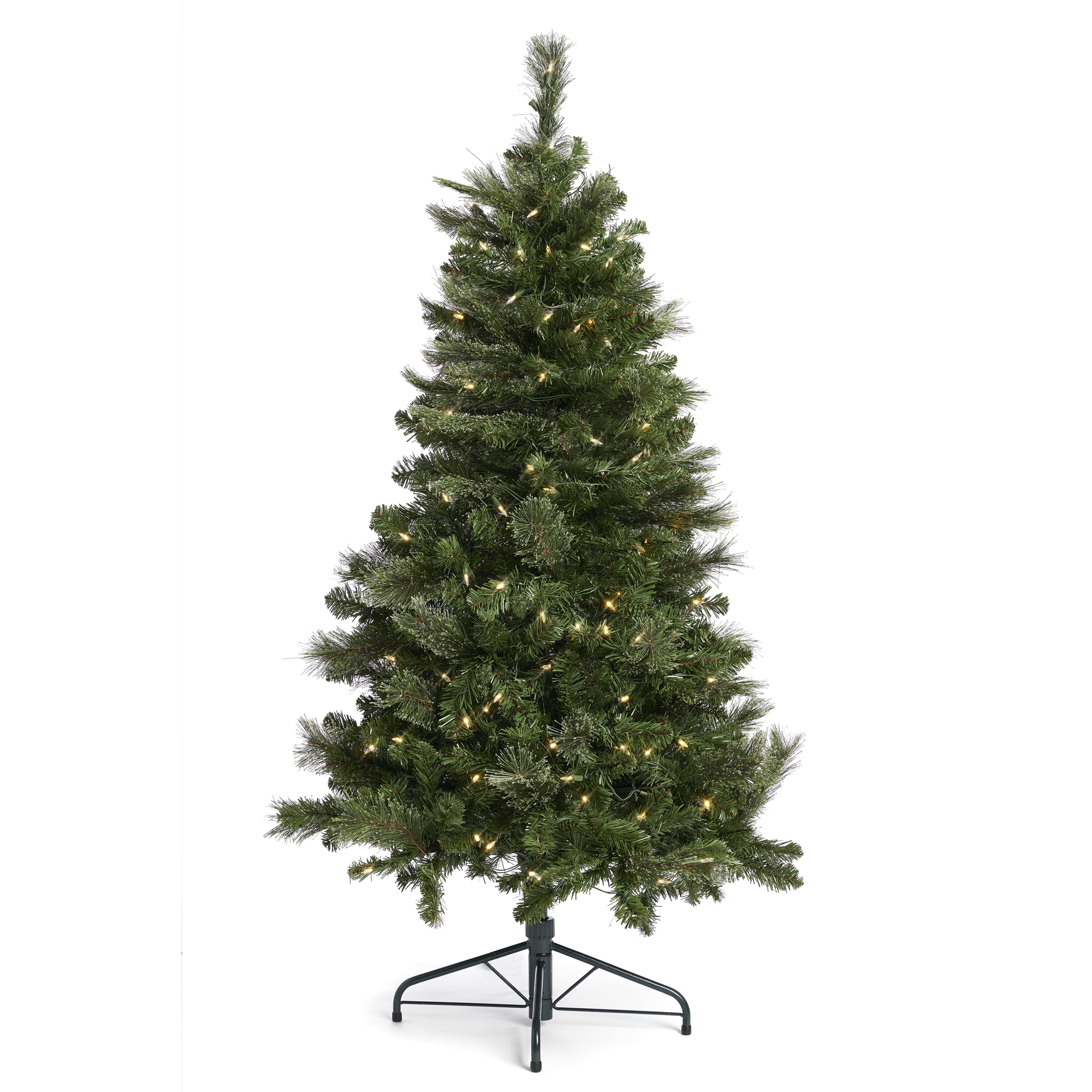 5-Foot Green Artificial Christmas Tree with Color-Changing LED Lights