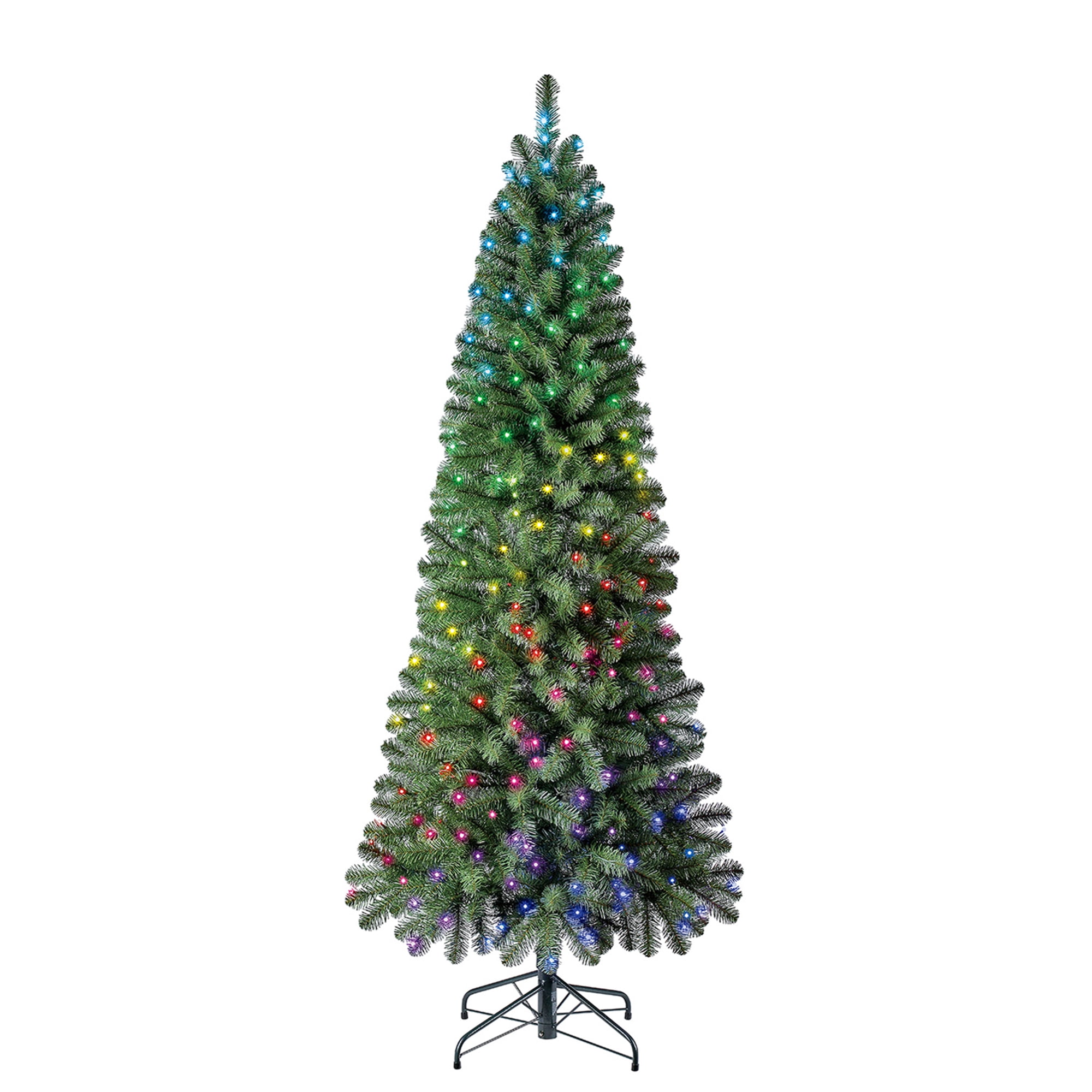 Home Heritage 7' Twinkly Pencil Pine Prelit Artificial Christmas Tree