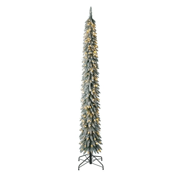 Home Heritage Albert 7' Pencil 200 LED Pre-Lit Artificial Christmas Tree