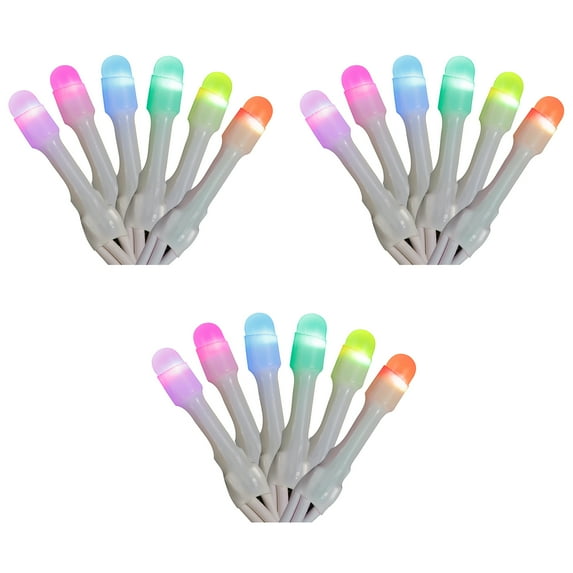 Home Heritage Luminations Christmas Holiday Party Lights, Twinkly App Control, 7' String of Icicle Style, 50 RGB LEDs (3 Pack)