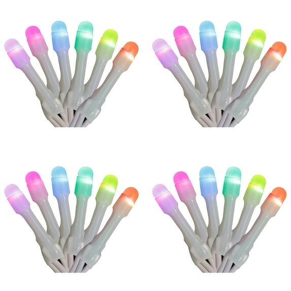 Home Heritage Luminations Christmas Holiday Party Lights, Twinkly App Control, 7' String of Icicle Style, 50 RGB LEDs (4 Pack)