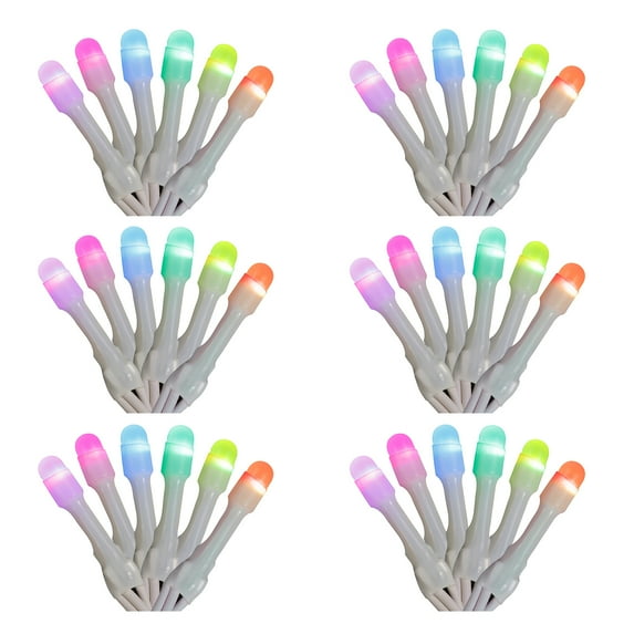Home Heritage Luminations Christmas Holiday Party Lights, Twinkly App Control, 7' String of Icicle Style, 50 RGB LEDs (6 Pack)