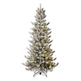 thumbnail image 1 of Home Heritage Natural Pine 7' Flocked Pre-Lit Artificial Christmas Tree, 1 of 8