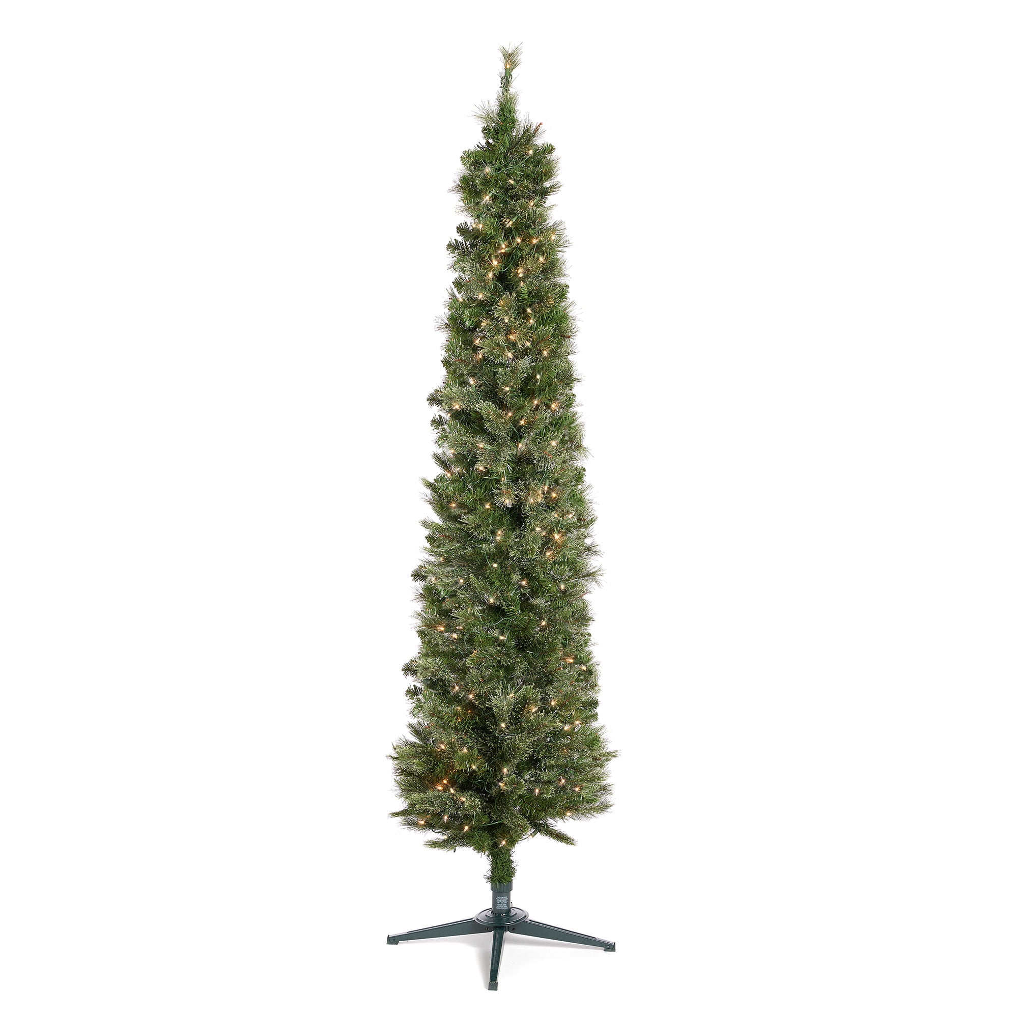 Stanley 7' Green Pencil Pine Pre-Lit Artificial Christmas Tree