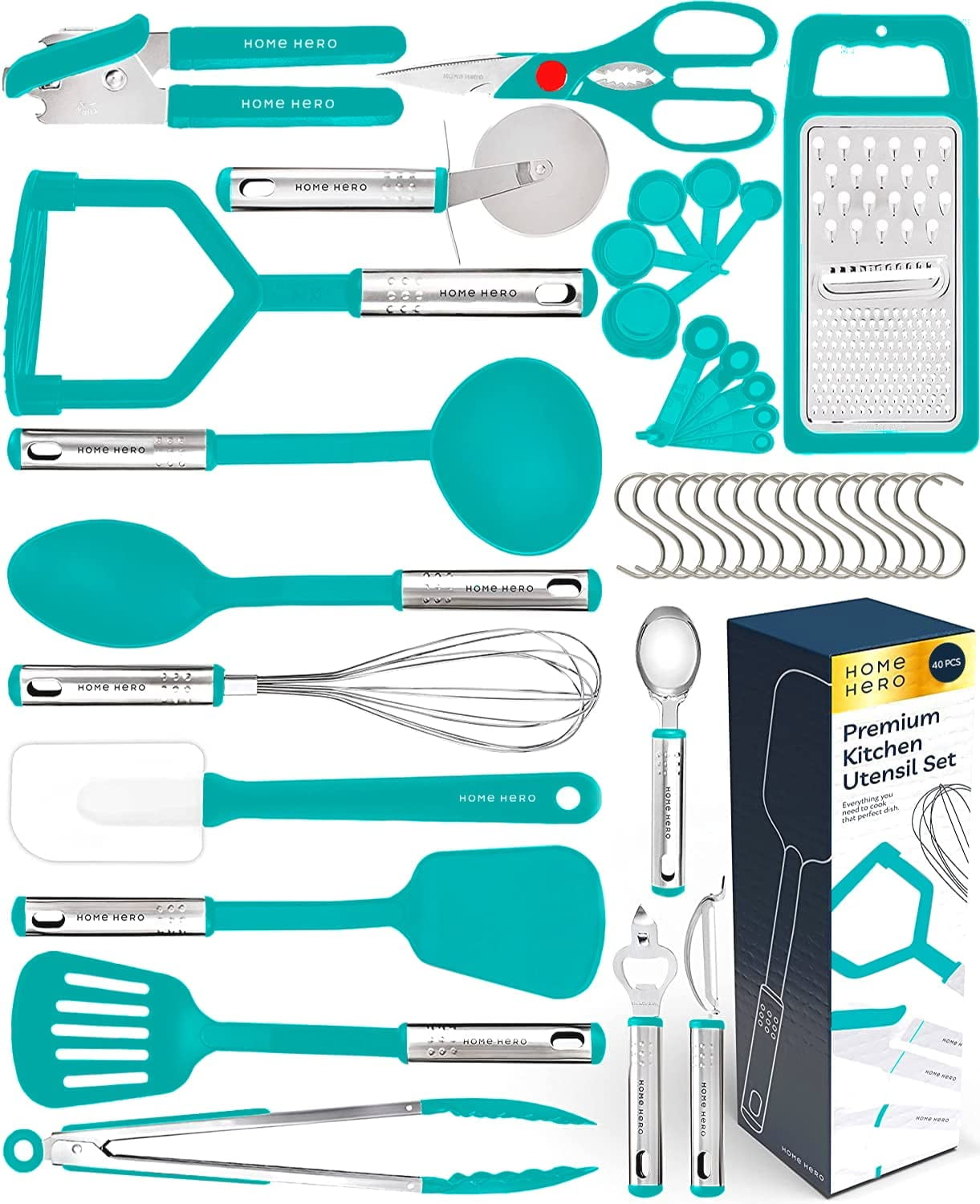 Kaluns Kitchen Utensils Set, 24 Piece Nylon And Stainless Steel Cooking  Utensils, Dishwasher Safe And Heat Resistant Kitchen Tools, Red : Target