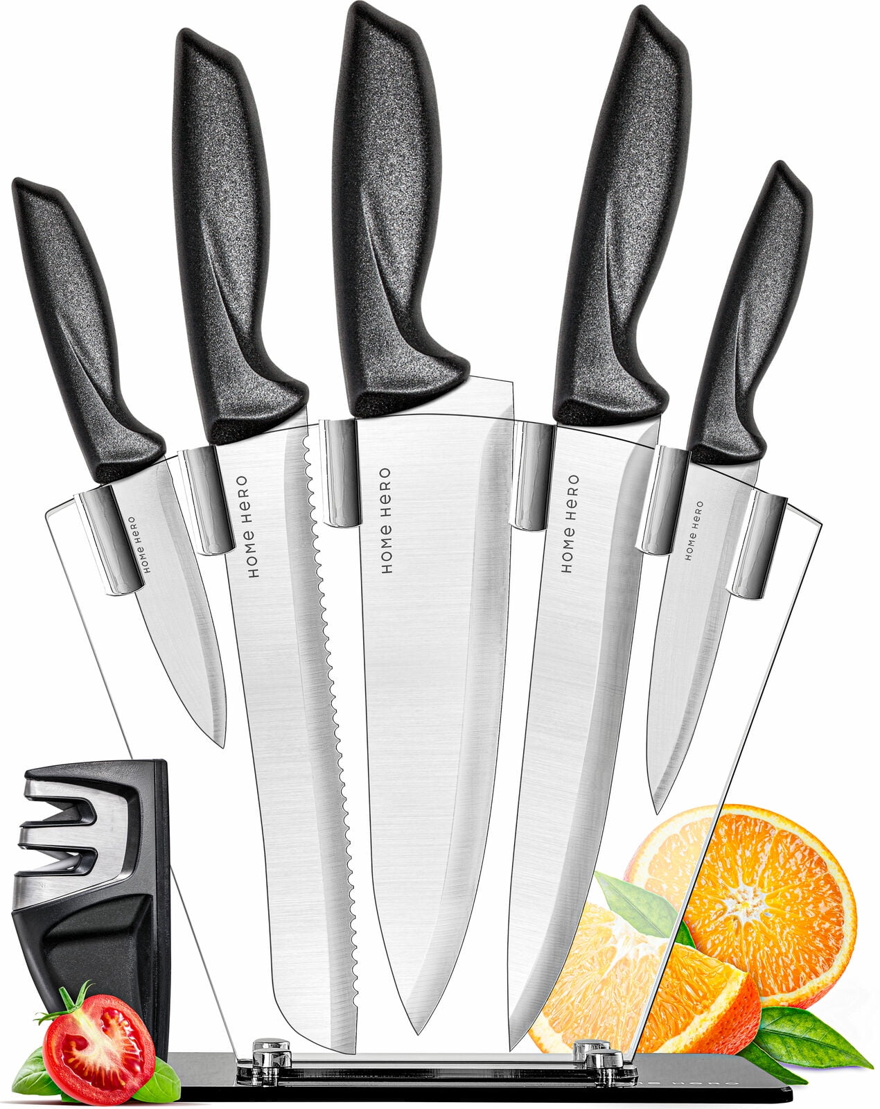 Homever 19 Pieces Block Kitchen Knife Set, Super Sharp Stainless Steel Chef  Knife Set with Acrylic - Cutlery & Kitchen Knives - Miami, Florida, Facebook Marketplace