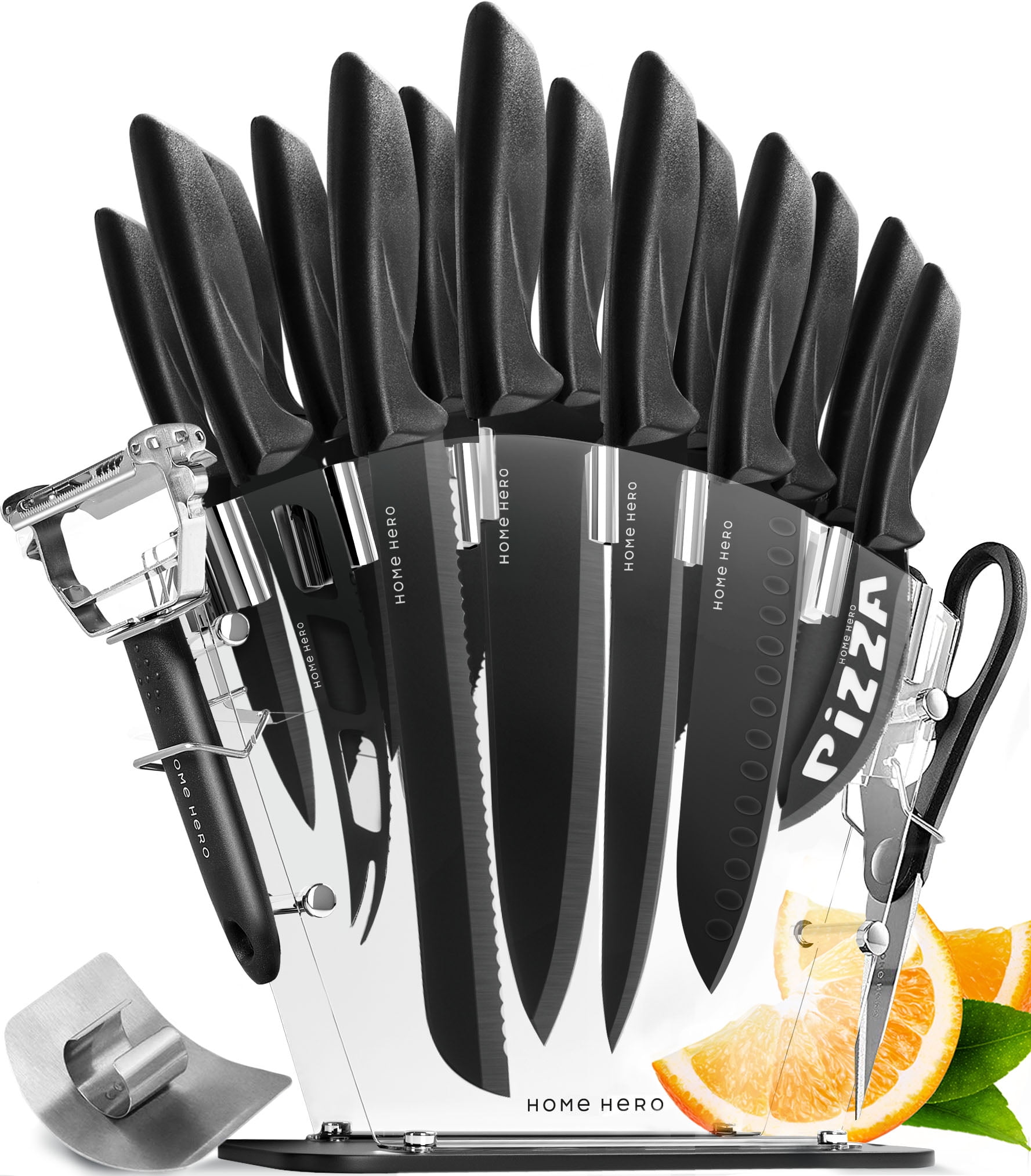 D.Perlla Knife Set, 16 PCS High Carbon Stainless Steel Kitchen Knife