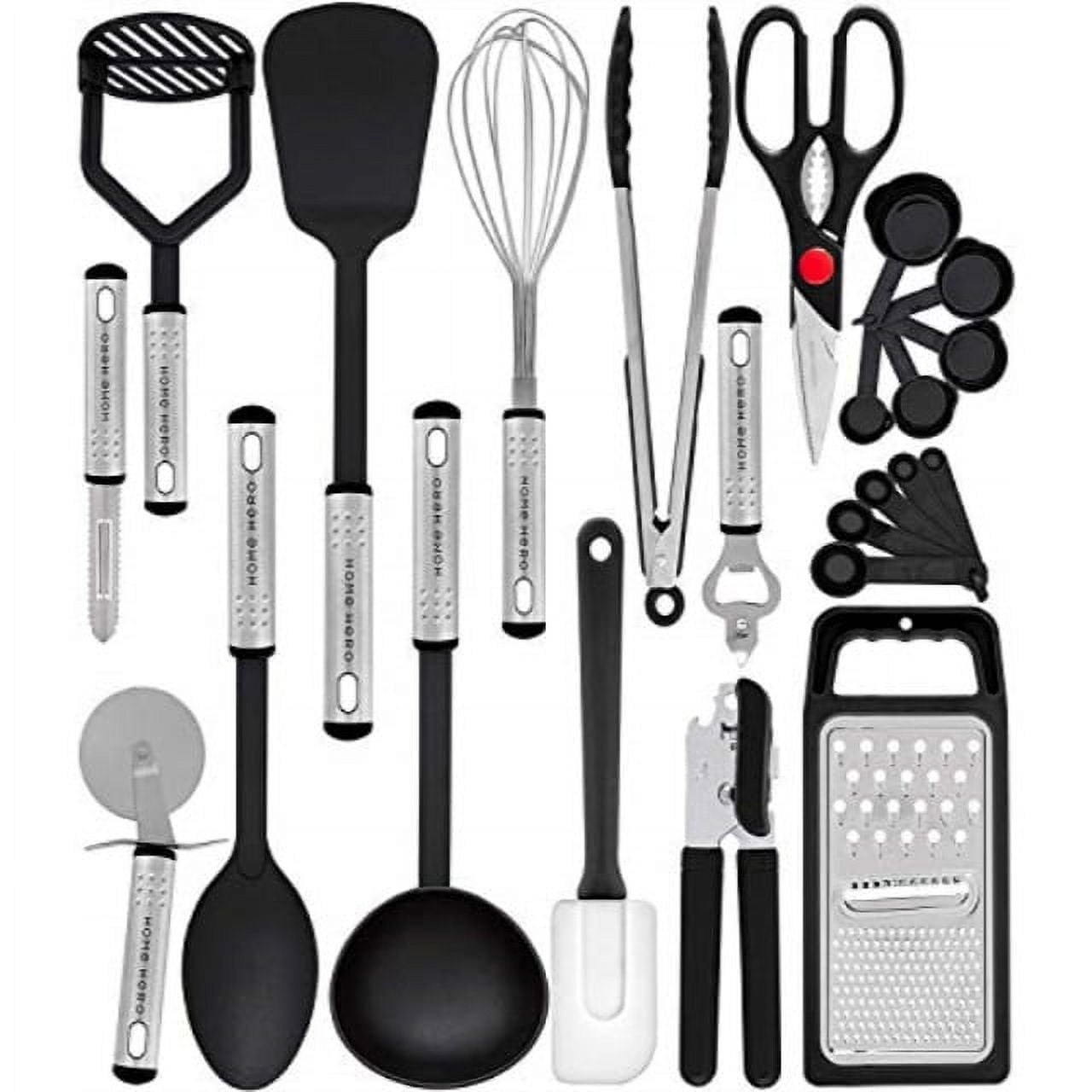Heavy Duty Kitchen Utensils Set, 6 PC Nonstick Nylon, High Heat Resistant for Stovetop and Griddle, 6 Pieces for Cooking (Orange) by DFACKTO
