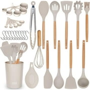 Home Hero - Kitchen Utensils Set - Cooking Utensils Set - Kitchen Gadgets & Kitchen Gifts - 33 Pieces, Silicone, Stone
