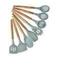 thumbnail image 1 of Home Hero Silicone Cooking Utensils Kitchen Utensil Set - 8 Natural Acacia Wo..., 1 of 2