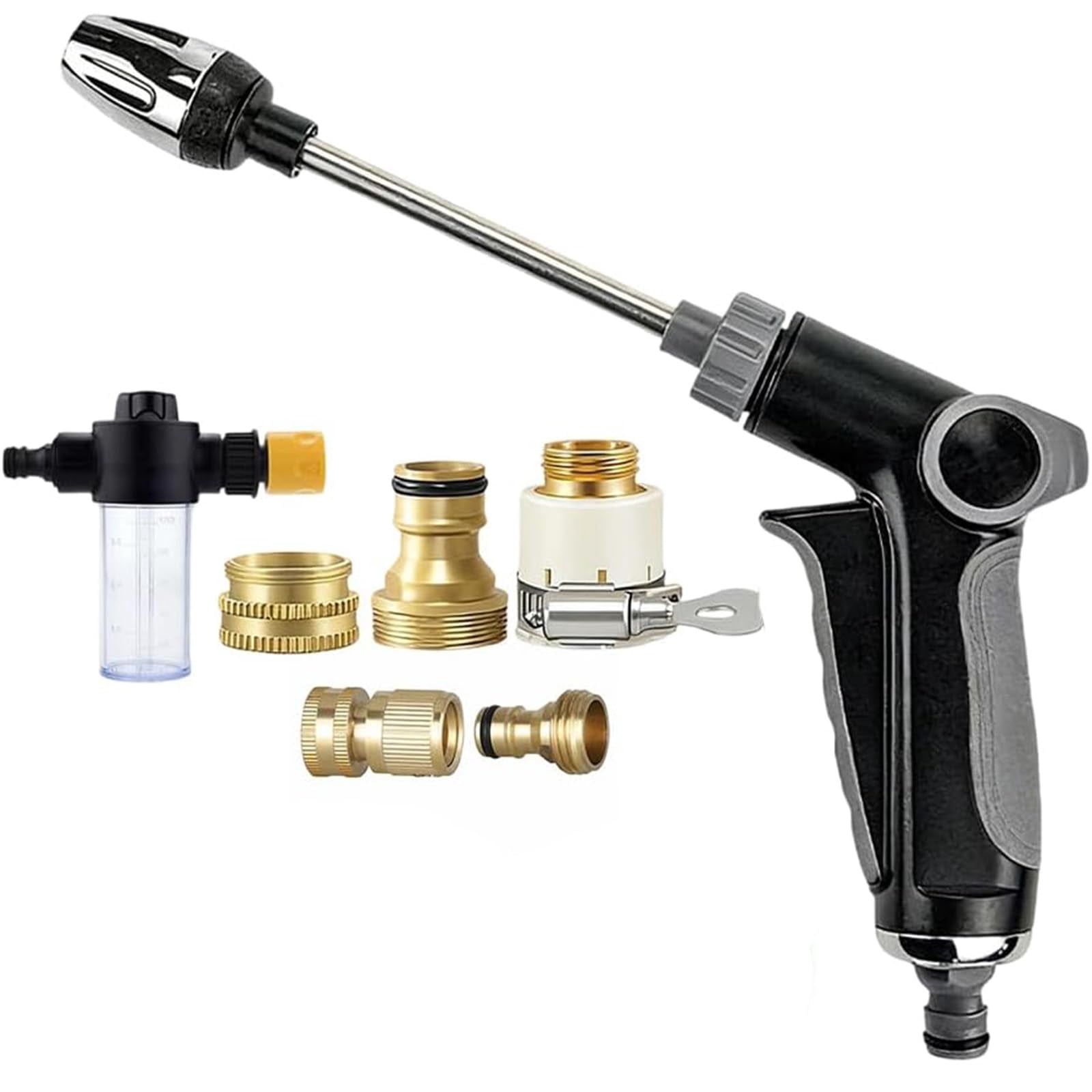 Home High-Pressure Car Wash Water Gun with Booster Nozzle, High-Pressure Home Car Wash Water Gun & Hose Set, Multi Function Lawn & Garden Watering Sprayer