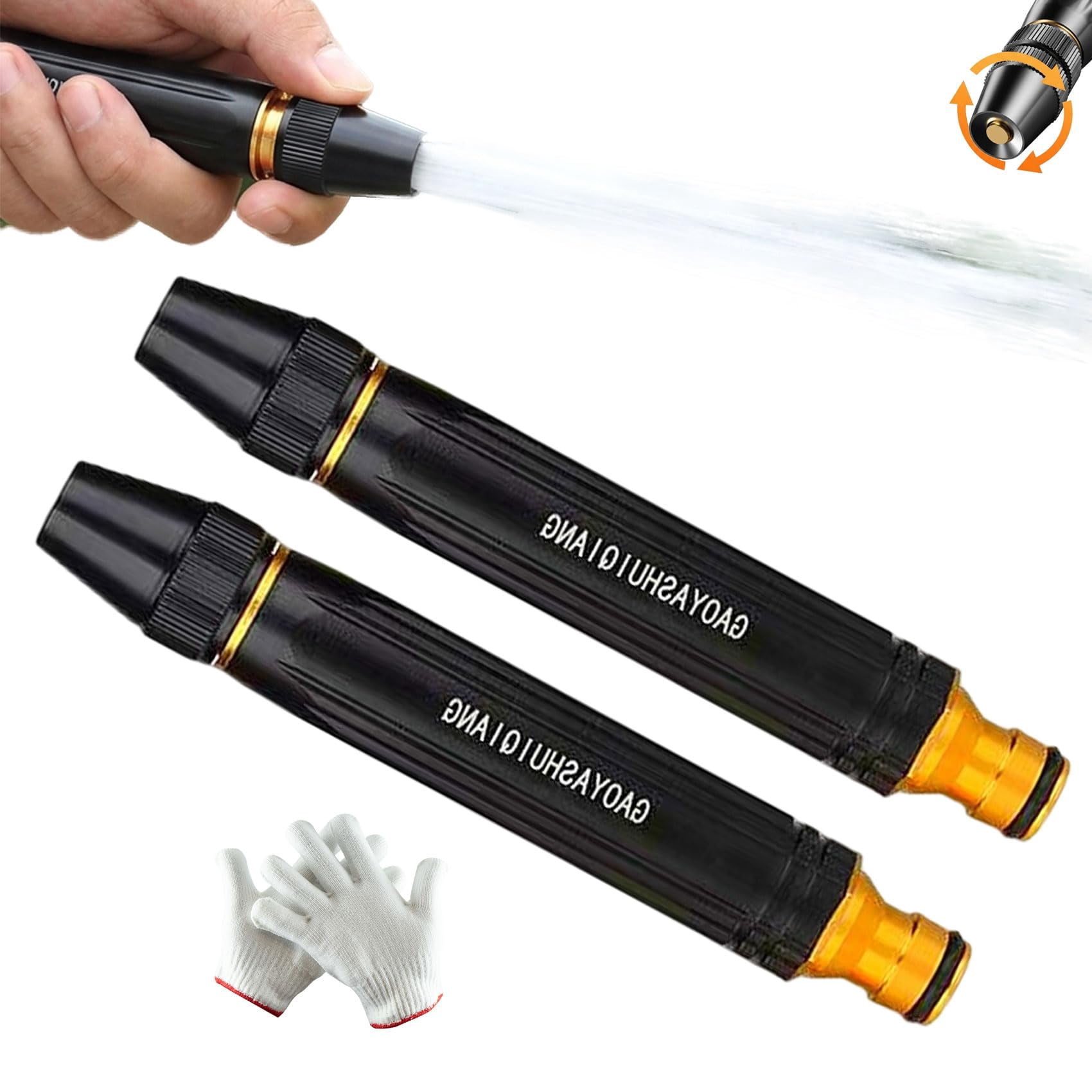 Home High-Pressure Car Wash Water Gun with Booster Nozzle, High-Pressure Home Car Wash Water Gun & Hose Set, for Watering Plants and Vegetables, and Car Washing
